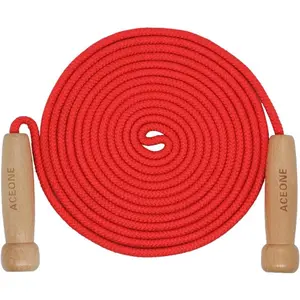 16 FT Adjustable Long Jump Rope for Kids, Double Dutch Skipping Rope with Wooden Handle, Multiplayer Team Jumping Rope for Outdoor Fun, School Sport, Party Game, Birthday Gift