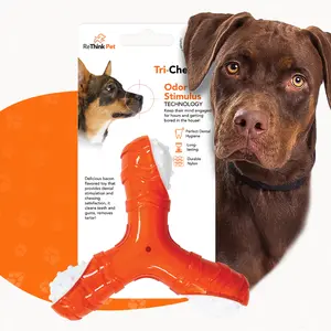 ReThink Pet Bacon Scented Chew Toy, Durable Dog Teething Toy