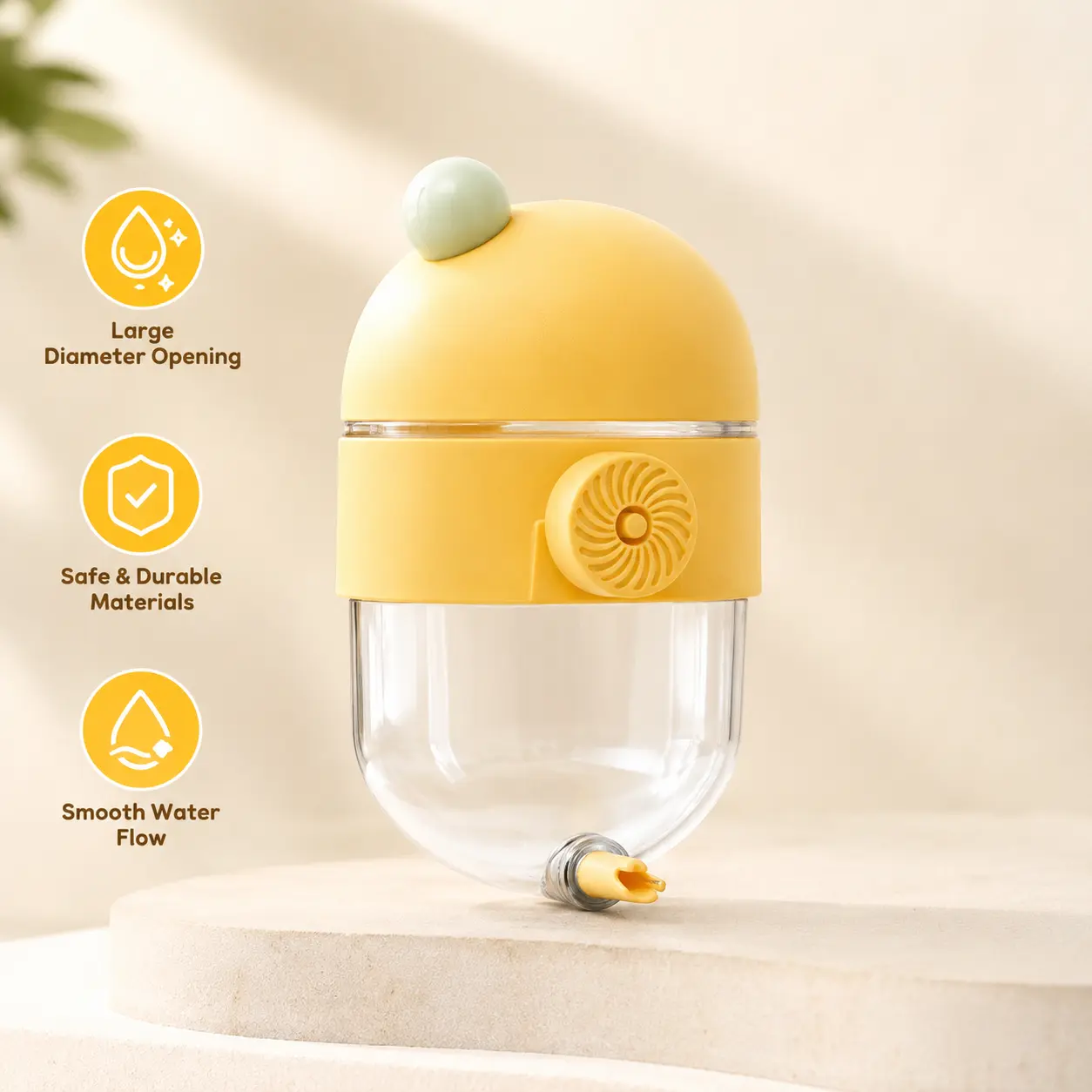 1 Count Parrot Hanging Feeder - Detachable Transparent Bottle with Large Diameter Opening, Small Smooth Water Flow for Bird Cage Mounting