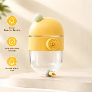 1 Count Parrot Hanging Water Feeder, Detachable Transparent Large Opening Pet Water Bottle for Hanging on Bird Cages