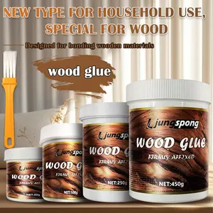 Water Resistant Liquid Adhesive, 50/100/250/450g Barrels, Strong Bonding for Wood & Handicrafts, Ideal for DIY Projects