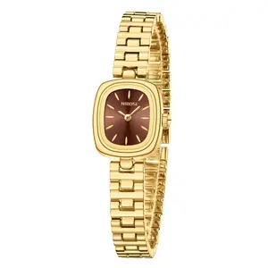 Luxury Women's Fashion Quartz Watch Square Stainless Steel Waterproof Analog Watch (Includes Gift Box and Adjustment Tool) Suitable for parties and everyday wear Trendy versatile and exquisite watch An excellent choice for a birthday gift