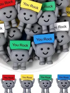 5/10pcs Mini Rubber Stone Toys Positive Gifts Mini Rock Stones Decorations and EncouraSynthetic Gemstoneent Birthday Motivational Gifts for Colleague Staff Teacher,Gifts for Family, Desktop Decorations, Office Decorations, Quirky Gift, Christmas Gifts