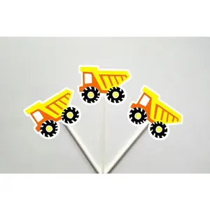 Dump Truck Cupcake Toppers, Construction Party Cupcake Toppers