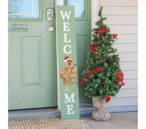 Sincere Surroundings 47" Welcome Chicken PorchBoard