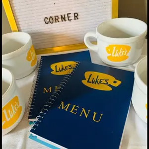 Luke’s diner mug and notebook set