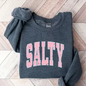 Baian - Cute Salty Sweatshirt, Salty Sweatshirt, Cute Beach, Cute Beach Hoodie, Cute Summer Sweatshirt, Cute Summer, Beachy Sweatshirt Crewneck Womenswear
