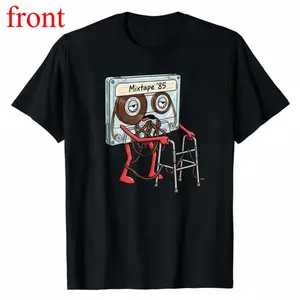 100% Cotton Old Mixtape '85 Funny Cassette Tape T-Shirt Retro 80s Music Lover Gift Tee for DJ Fans Guatemalan Pride Teddy Bear Design