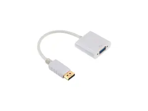 4XEM 4XDPVGAW 9" DisplayPort To VGA M/F Adapter Cable - White 4XEM 4XDPVGAW 9" DisplayPort To VGA M/F Adapter Cable - White