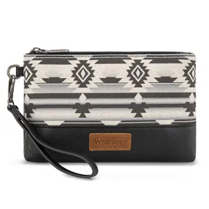 Wrangler Wristlet Purse for Women Aztec Clutch Purse Credit Card Holder Phone Organizer