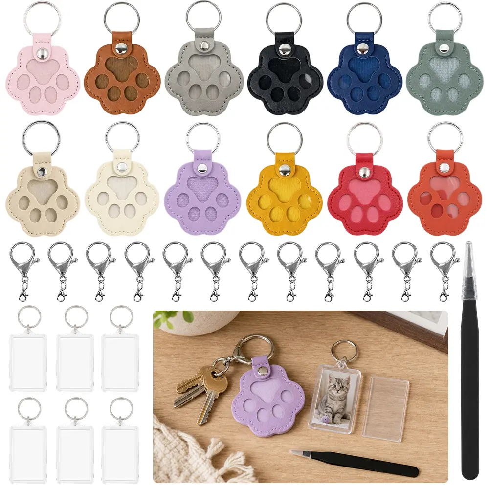 31Pcs Pet Fur Memory Charm Keychain, Furever Pet Hair Storage Holder with 6 Plastic Photo Frames and 12 Crayfish Buckle, Dog Cat Hair Memorial Keepsake Jewelry, Sentimental Pet Remembrance Gift - Home Improvement.