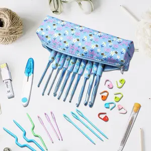 Crochet Kit Set - 12 Sets with Soft Clay Handles & Printed Patterns - Portable Gift for Ladies - Ideal for Crocheting Enthusiasts - Includes Oxide Needle & Colorful Accessories Thanksgiving Day