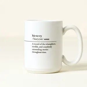 Uncommon Goods History Every Day Interactive QR Mug Graduation Gifts for History Buffs Teacher Appreciation Day Father's Day & Educational Tech Gift for Men