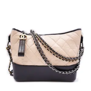 Pre-owned CHANEL Leather Tote Bags Quilted Aged Calfskin Gabrielle Medium Hobo Bag 2017 2018 24805794 (C2662)