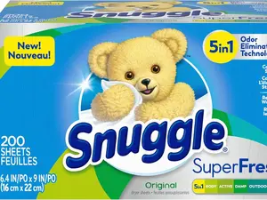 200 Count SuperFresh Fabric Softener Dryer Sheets with Static Control and Odor  Original,