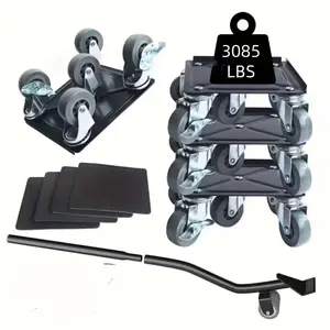 Heavy-duty metal furniture moving devices, 3300-pound capacity 360-degree rotatable brake wheels, effortless sliders for moving sofas, refrigerators and sofas on hard floors, sofas, desks, parts, industrial heavy-duty tools, household necessities