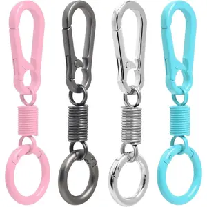 Keychain Clips with O Rings, Quick Release Key Chain Ring Keyring, Small Carabiner Clip Key Hook for Car Key