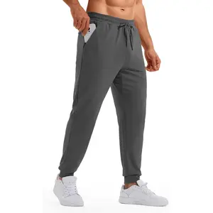 Men's Joggers Pants with Zipper Pockets Stretch Tapered Track Pants Athletic Casual Sweatpants for Gym Running