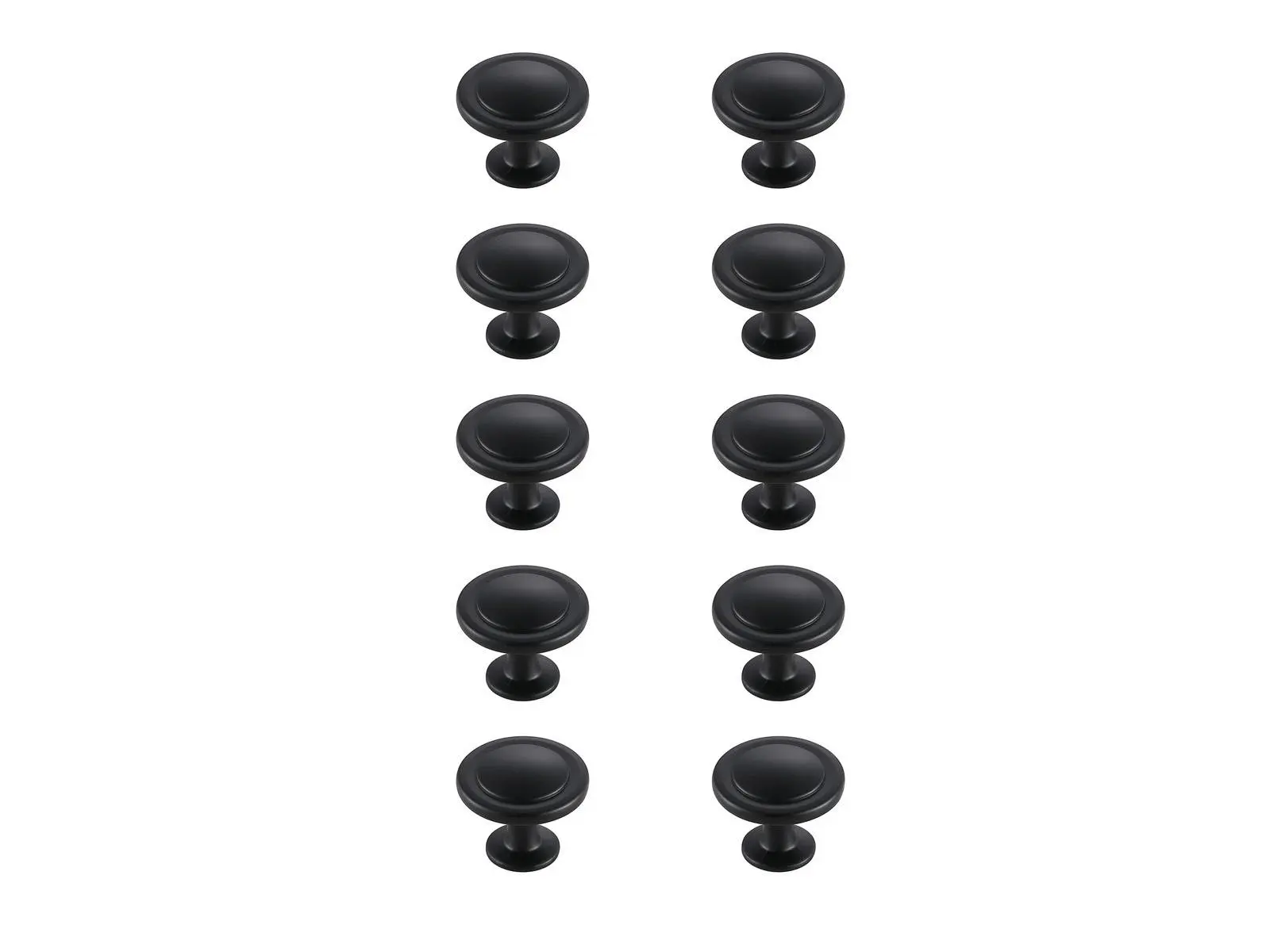 212 MAIN Logyn Mushroom Door Knob, 1.3 in. Dia. Matte Black Door Hardware, KB2005-MB-10PK Elegant Decor Multipack, Pack of 10