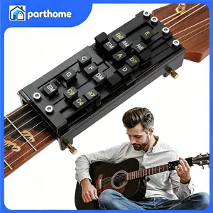Guitar Chord Trainer, Portable 16-Button ABS, Easy Guitar Learning Tool for Beginners, Folk Music Practice & Quick Chord Mastery