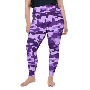 Purple Camo Plus Size Leggings