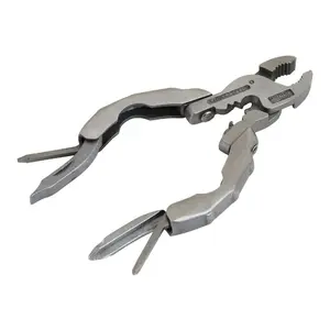 Stainless Steel Foldable 9-in-1 Pocket Multitool, Compact EDC Tool with Mini Pliers, Screwdrivers, Wrench, Wire Stripper & Bottle Opener
