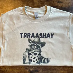 TRRAASHAY raccoon tee crewneck sweatshirt funny