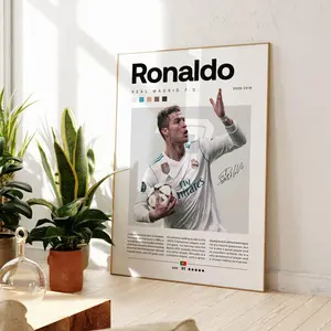 [Sale off up to 65%][Free Ship][No Frame] Mbappe Ronaldo Messi Neymar Poster Bundler, Soccer Football Printable Poster, Mid-Century Modern, Uni Dorm Room, Soccer GOATs, Set of 6 (1)