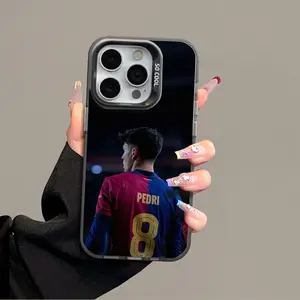Pedri IPhone 17 Promax Phone Case Anti Drop Case Suitable For IPhone 16 15 14 13 12 11 Xs Plus Samsung S25 S24 S23 S22 Ultra FE Acrylic Protective Shockproof Rugged Case Football