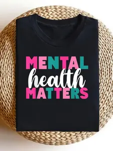 Mental Health Support Awareness T Shirt Inspirational Design Black Unisex Tee