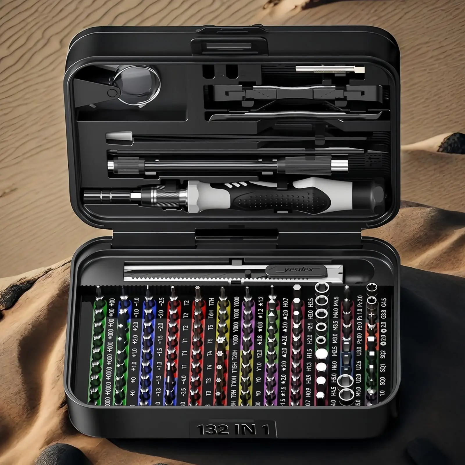 132 in 1 Precision Screwdriver Set with Tool Box, Multifunctional Screwdriver Set with Storage Box, Professional Hand Tool Kit for Phone & Tablet Repa