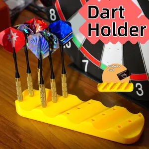 2PCS Large Capacity Dart Storage Stand, Holds 5 Sets of Darts (15 Darts Total), Countertop Stylish Organizer & Display Rack, Compatible with Steel Tip & Soft Tip Darts, Essential for Dart Enthusiasts & Game Rooms