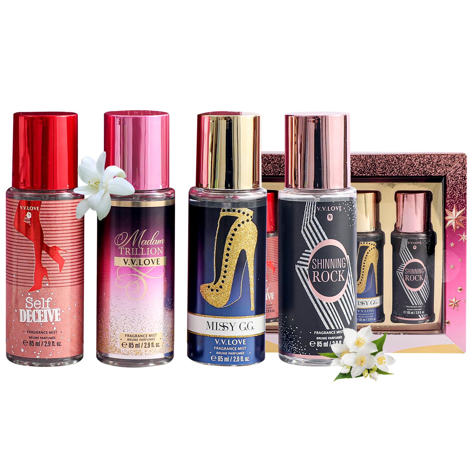 Women’s Perfume Set – 4 Luxurious Mini Perfumes | Long-Lasting Fragrance | Eau de Toilette — Women’s Spray Perfume, 85 ml per bottle