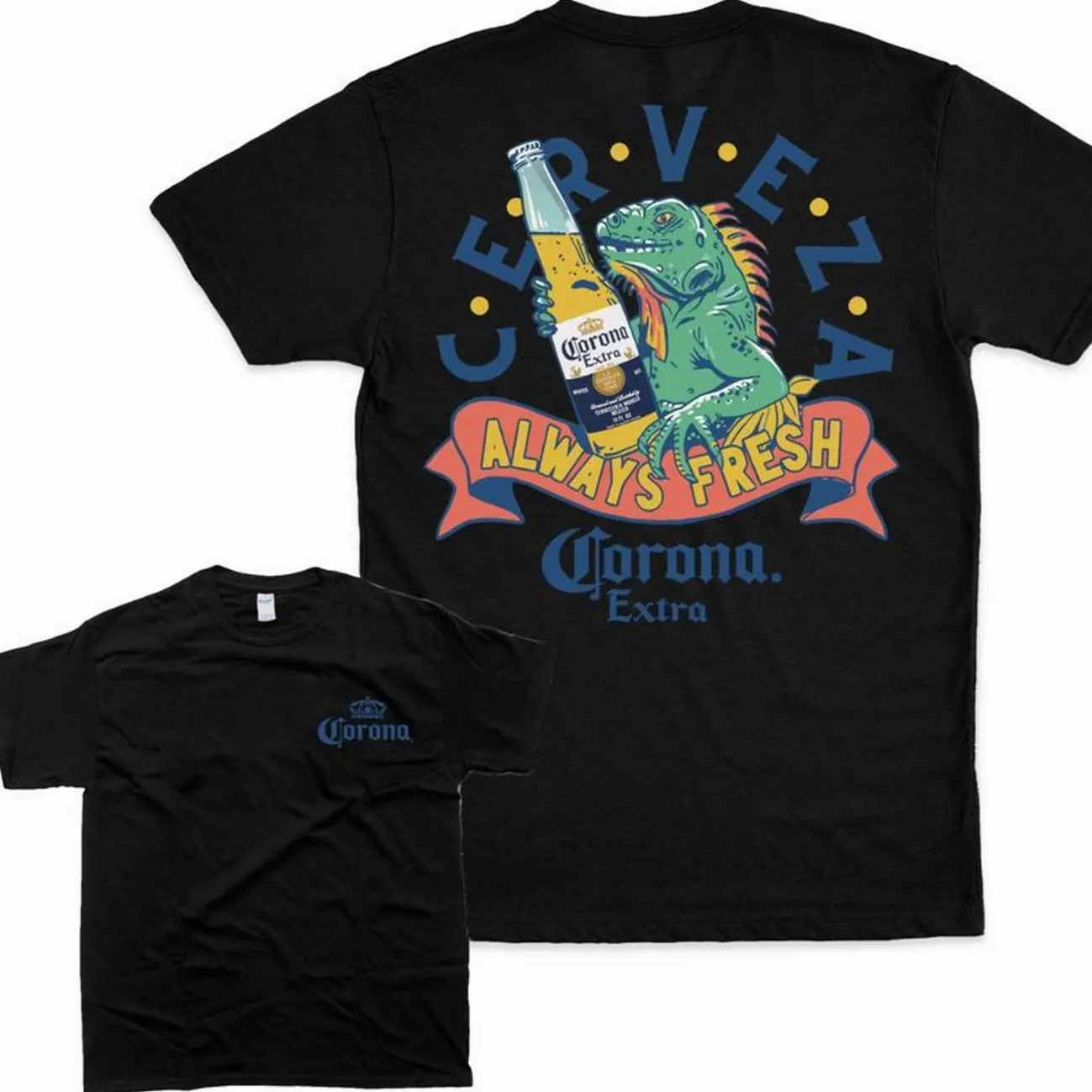 Corona Extra Always Fresh T-Shirt Classic Beer Menswear Casual 4WH