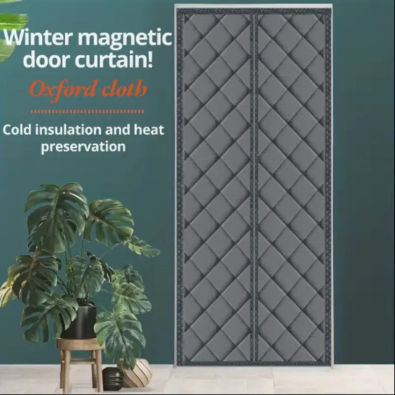 Magnetic Insulated Door Curtain, Door Entrance, Home, Oxford Fabric, Textured Surface, Durable Structure, Energy Saving, Winter Door Cover, Noise Reduction