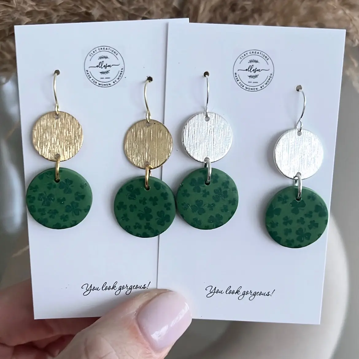 Shamrock earrings Female Casual