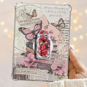Glass Jar Full Of Strawberry Kindle Grip Magnetic Pop Socket Phone Grip Vibrant Color Phone Bookish Grip Kindle Grip Popsocket