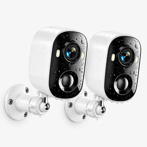 2K Wireless Outdoor Camera Security, 2.4G Wi-Fi, HD Video, Night Vision, Motion Sensor, Instant Alert, AI Human Detection, 2-Way Audio, Spotlight, Siren Alarm, Mount Compatible, Smart Home Integration