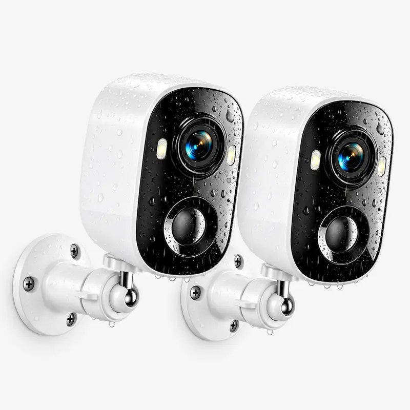 2K Wireless Outdoor Camera Security, 2.4G Wi-Fi, HD Video, Night Vision, Motion Sensor, Instant Alert, AI Human Detection, 2-Way Audio, Spotlight, Siren Alarm, Mount Compatible, Smart Home Integration