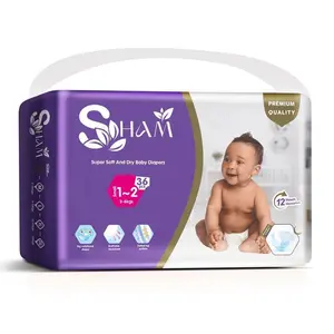 Sham Super Soft and Dry baby diapers, Diapers pou tout BaBy, all size