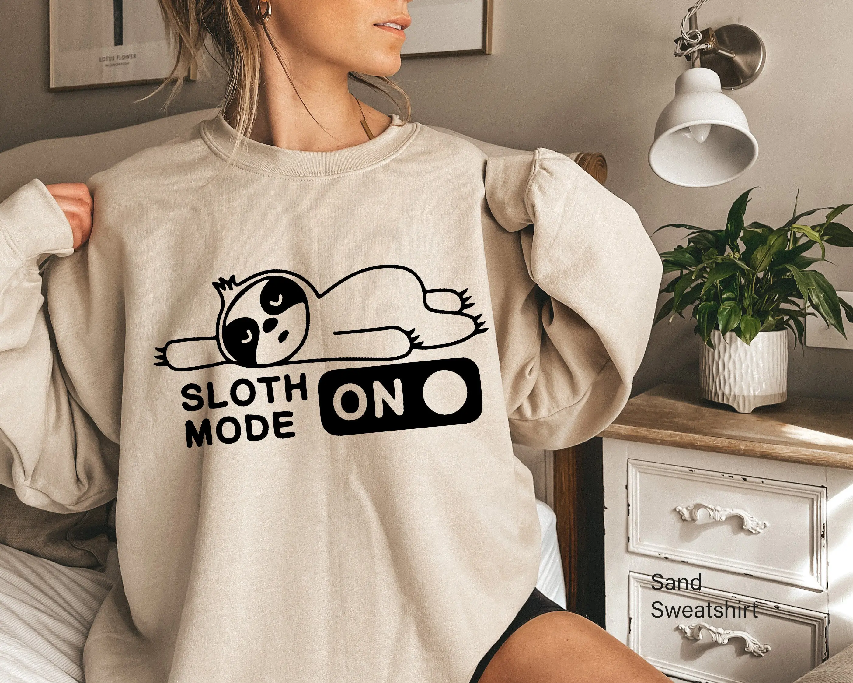 Sloth Mode Shirt, Sloth Mode On T shirt, Lazy Sweatshirt, Funny Animal Hoodie, Sloth Holiday Pajamas, Funny Gifts For Women, Nap Tee Casual Comfort