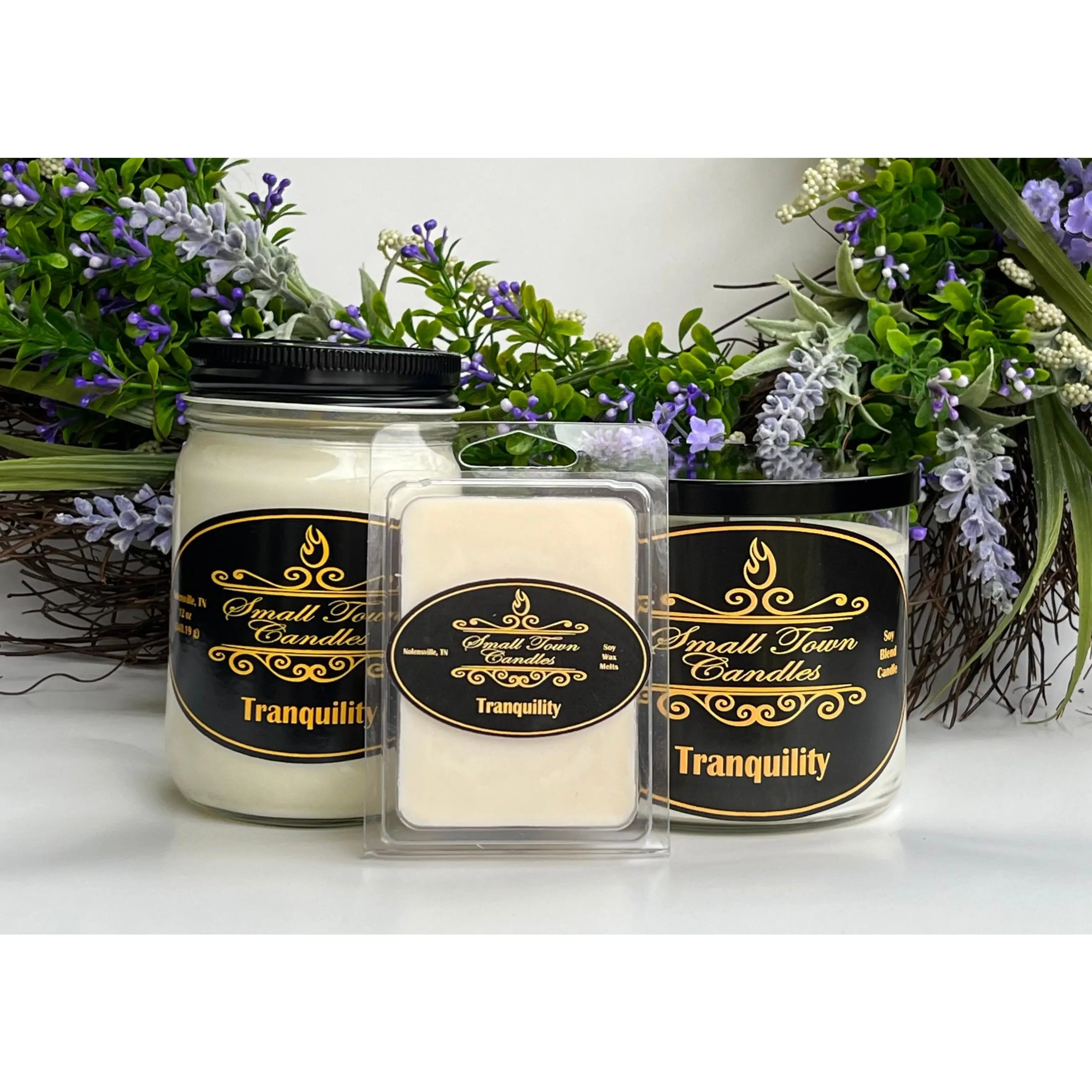 Tranquility Soy Candles & Wax Melts & Room Sprays - Hand Poured I Highly Scented I Clean Burn I Toxin Free I Home Decor