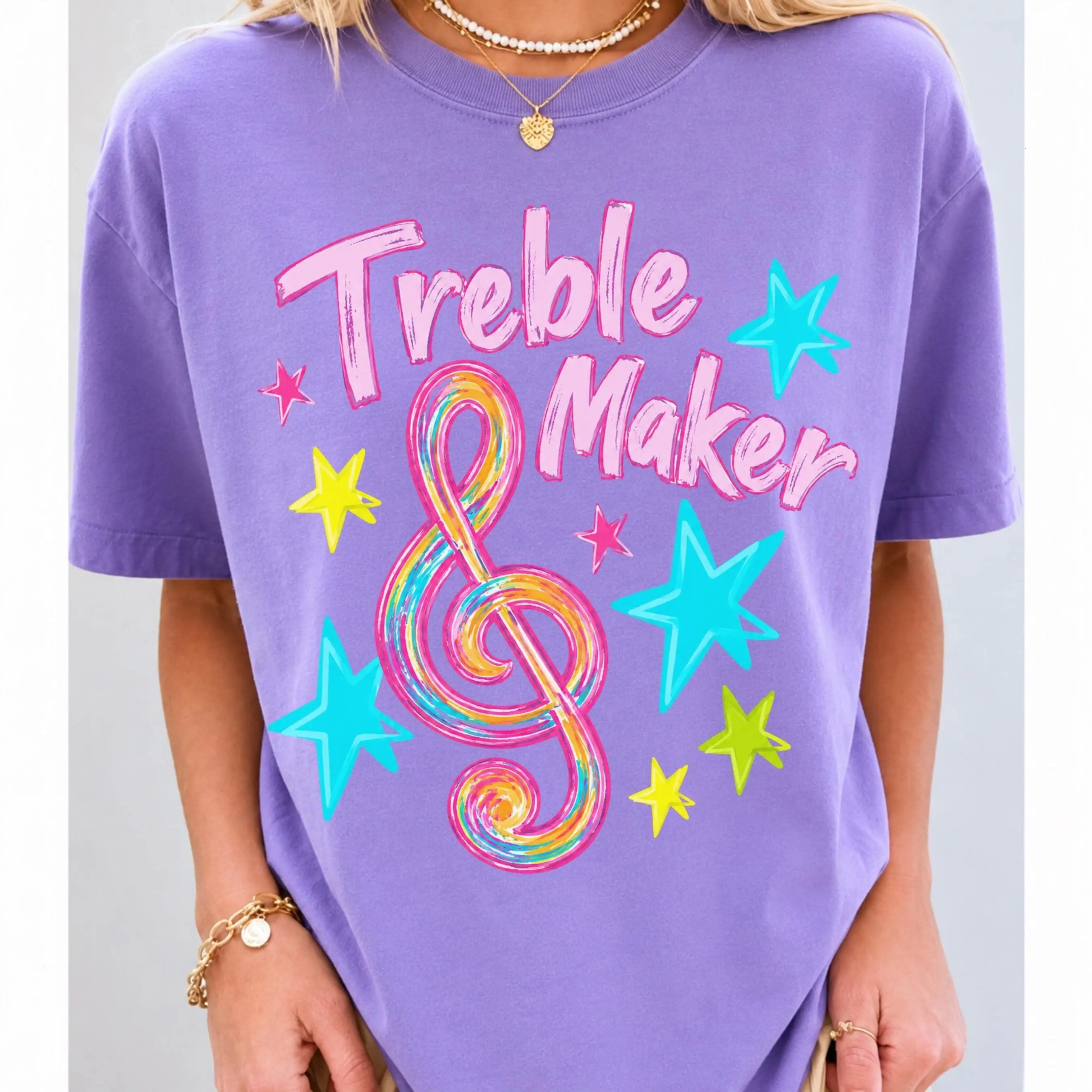 Comfort Colors Music Teacher Shirt, Treble Maker Funny Music T-Shirt, Choir Teacher Gift, Band Director Shirt, Musician Tee Music Lover Git