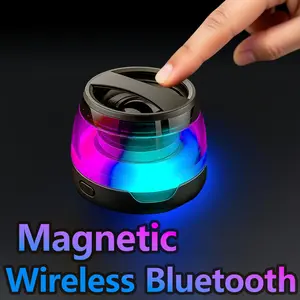 RGB Bluetooth Speaker - Tiny Portable with Magnetic Phone Holder| Wireless Sound + Charging| Compact Office Home Use