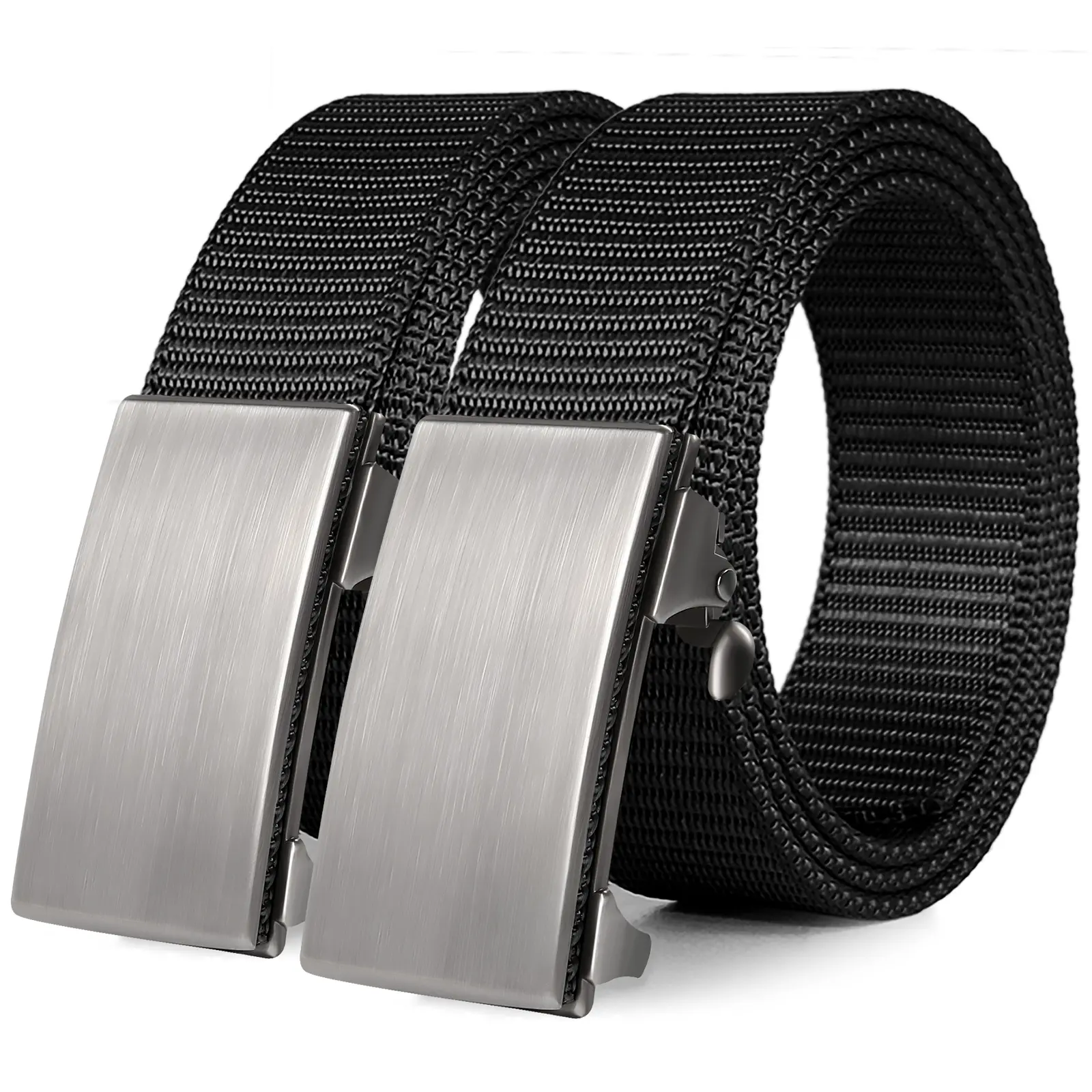 FLASH SALE! Black Fairwin  Men's Ratchet Belt - 2025 Micro-Adjust Auto Buckle - Lightweight Nylon Golf/Casual Strap - TikTok for Travel & Workout