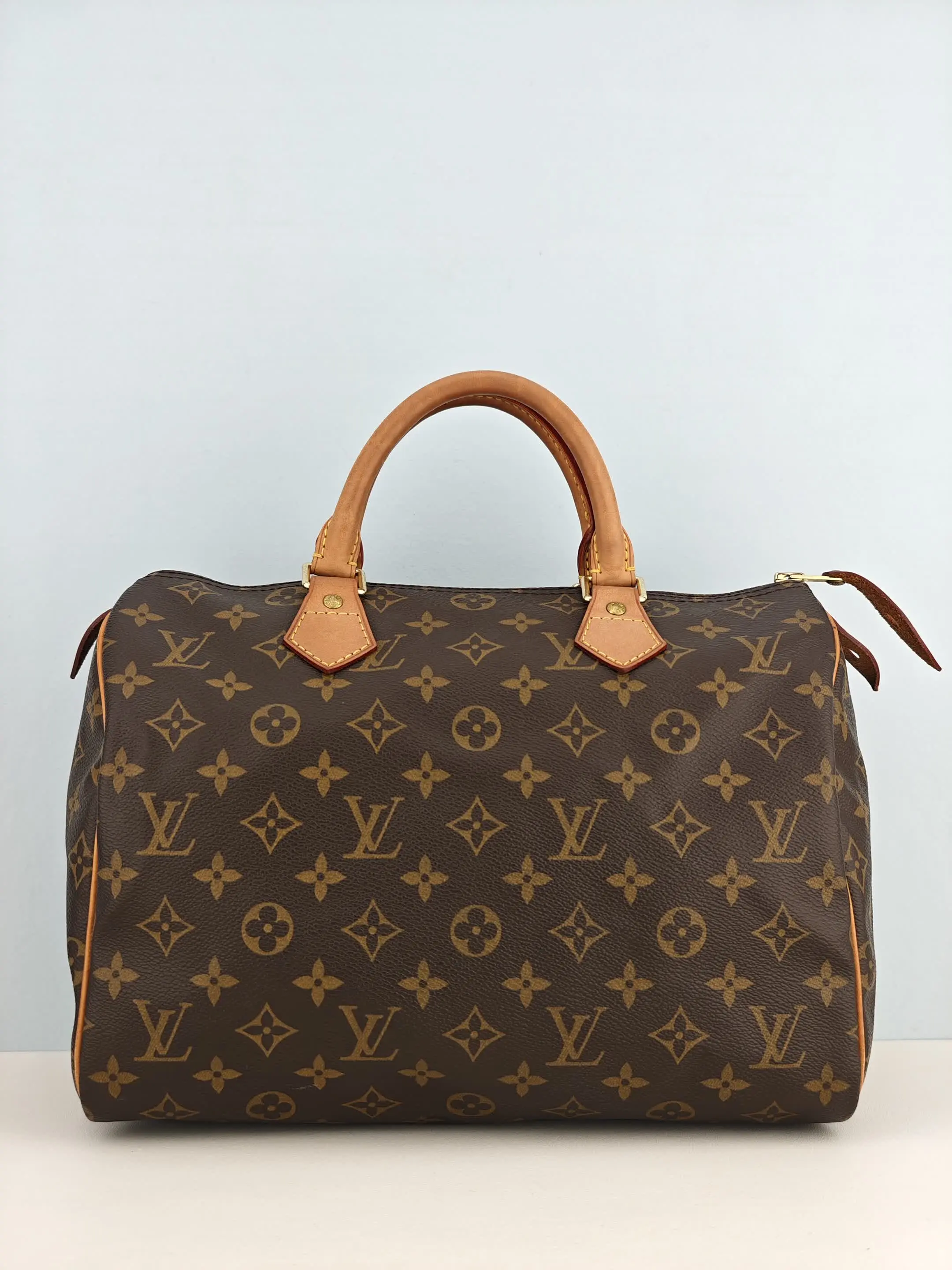 Pre-owned Monogram Clutches & Wristlets Louis Vuitton Speedy 30 coated canvas Bag【AA3087】