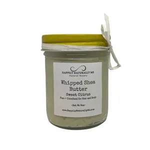 Happily Naturally Me Sweet Citrus Whipped Shea Butter Body Care Repair Sensitive Restore Comfort Lotions body lotion