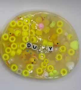 Ducky Picky Pad ~ Fidget for Picking ~ Bead Picking ~ Skin Picking ~ Good Vibes Slime ~