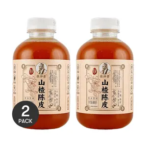 2 Pack ZHANG ZHONG JING Hawthorn & Dried Orange Peel Herbal Drink - Low Sugar, Low Calorie, 0 Fat - 500ml Each - Appetizer & Digestive Aid - Summer Essential