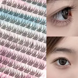 13 Rows Fish Tail Eyelashes, C Curl Dense Lash Patch, 16-18mm Length, 0.10mm Thickness, Non-Flammable, Made in Shandong China, DIY Eyelash Extensions